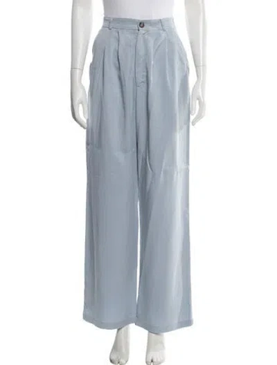 Pre-owned Reformation Wide Leg Pants In Blue