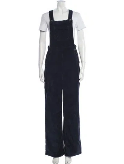 Pre-owned Reformation Wide Leg Pants In Blue