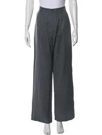 Pre-owned Reformation Wide Leg Pants In Blue/grey