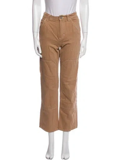 Pre-owned Reformation Wide Leg Pants In Brown