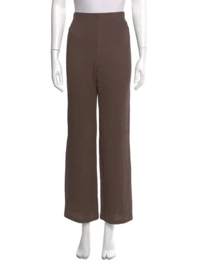 Pre-owned Reformation Wide Leg Pants In Brown