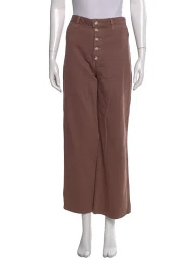 Pre-owned Reformation Wide Leg Pants In Brown