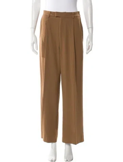 Pre-owned Reformation Wide Leg Pants In Brown