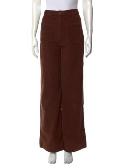 Pre-owned Reformation Wide Leg Pants In Brown
