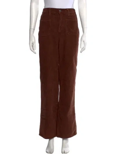 Pre-owned Reformation Wide Leg Pants In Brown