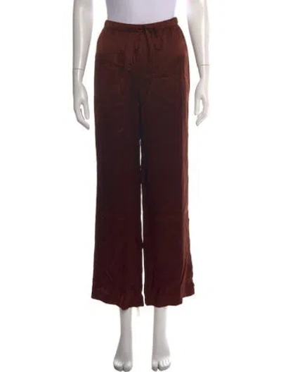 Pre-owned Reformation Wide Leg Pants In Brown