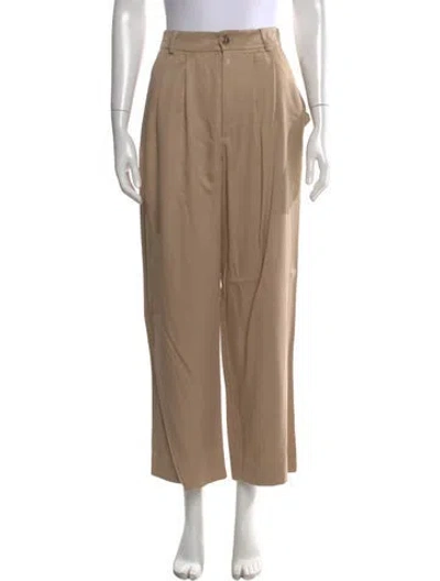 Pre-owned Reformation Wide Leg Pants In Brown