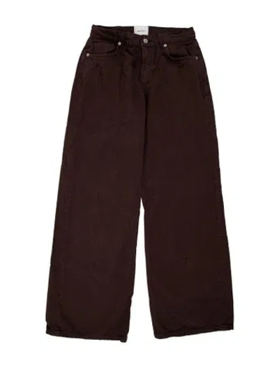 Pre-owned Reformation Wide Leg Pants In Brown