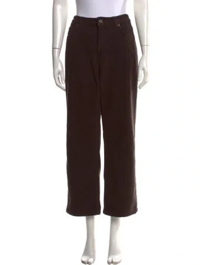 Pre-owned Reformation Wide Leg Pants In Brown