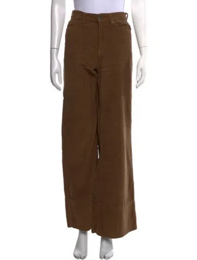 Pre-owned Reformation Wide Leg Pants In Brown