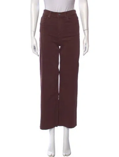 Pre-owned Reformation Wide Leg Pants In Burgundy