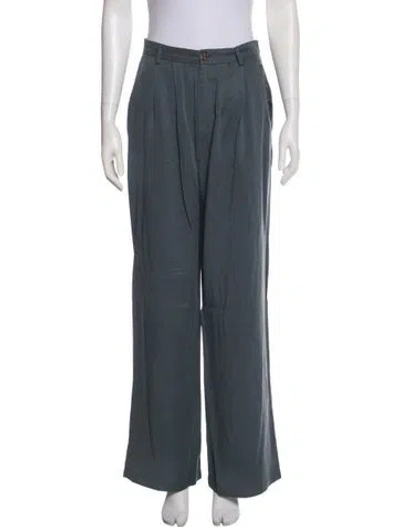 Pre-owned Reformation Wide Leg Pants In Gray