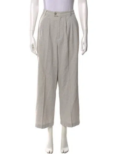Pre-owned Reformation Wide Leg Pants In Gray