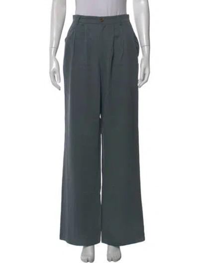 Pre-owned Reformation Wide Leg Pants In Gray