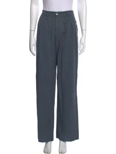Pre-owned Reformation Wide Leg Pants In Gray