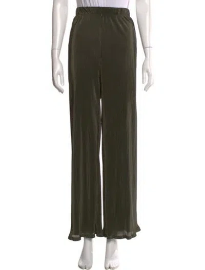 Pre-owned Reformation Wide Leg Pants In Green