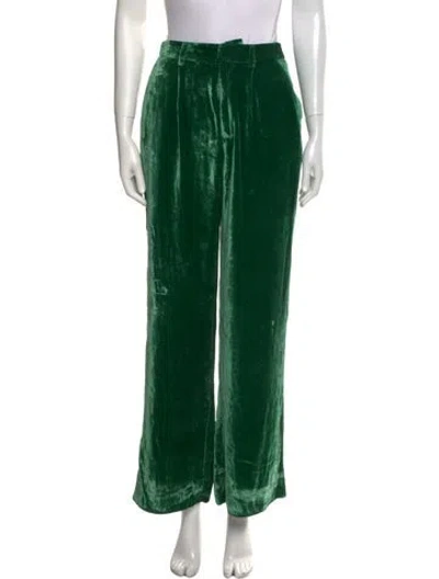 Pre-owned Reformation Wide Leg Pants In Green