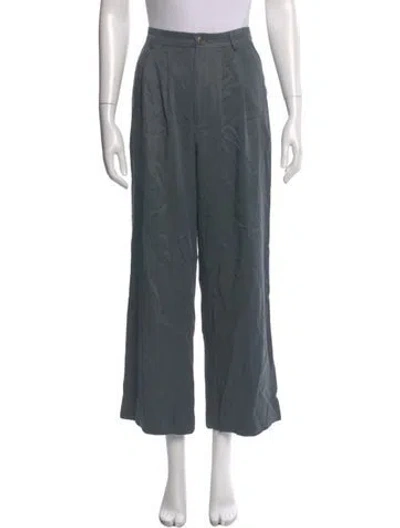 Pre-owned Reformation Wide Leg Pants In Green