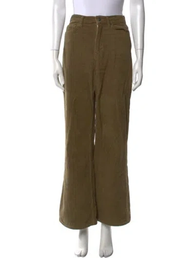 Pre-owned Reformation Wide Leg Pants In Green