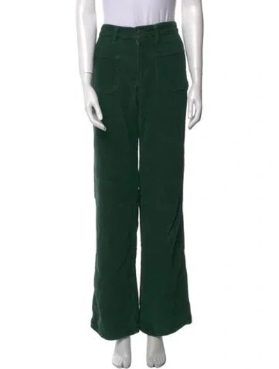 Pre-owned Reformation Wide Leg Pants In Green