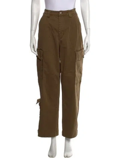 Pre-owned Reformation Wide Leg Pants In Green