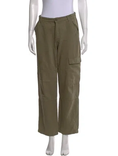 Pre-owned Reformation Wide Leg Pants In Green