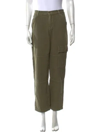 Pre-owned Reformation Wide Leg Pants In Green