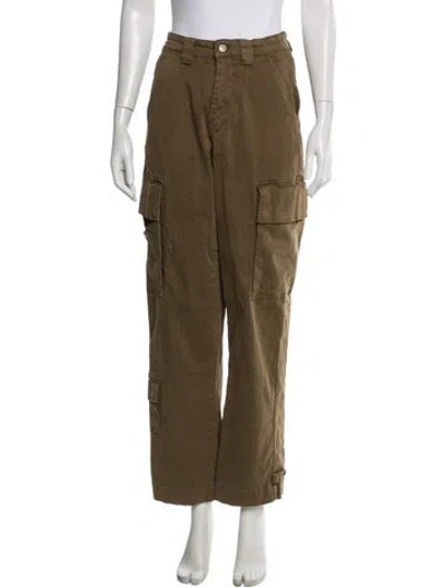 Pre-owned Reformation Wide Leg Pants In Green