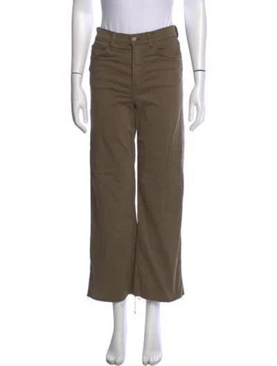 Pre-owned Reformation Wide Leg Pants In Green