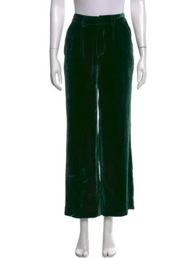 Pre-owned Reformation Wide Leg Pants In Green