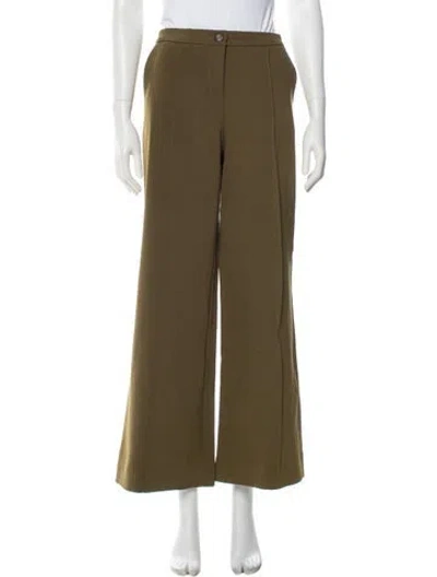 Pre-owned Reformation Wide Leg Pants In Green