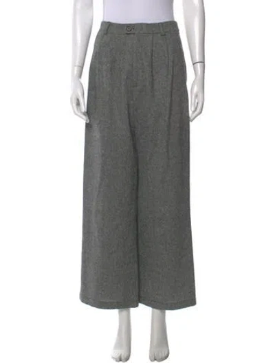 Pre-owned Reformation Wide Leg Pants In Grey