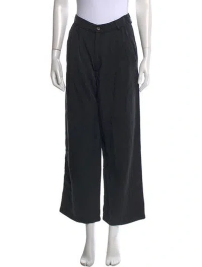 Pre-owned Reformation Wide Leg Pants In Grey