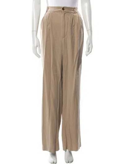 Pre-owned Reformation Wide Leg Pants In Neutral
