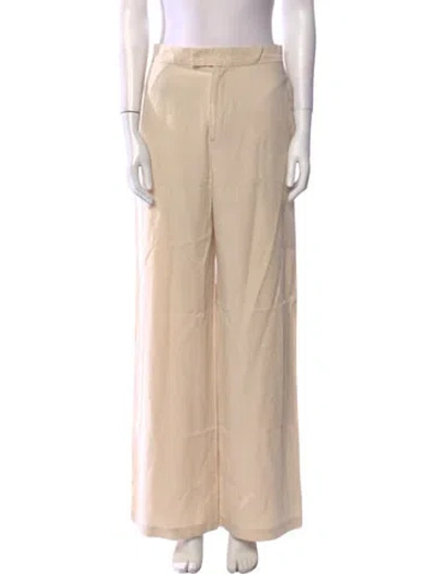 Pre-owned Reformation Wide Leg Pants In Neutral