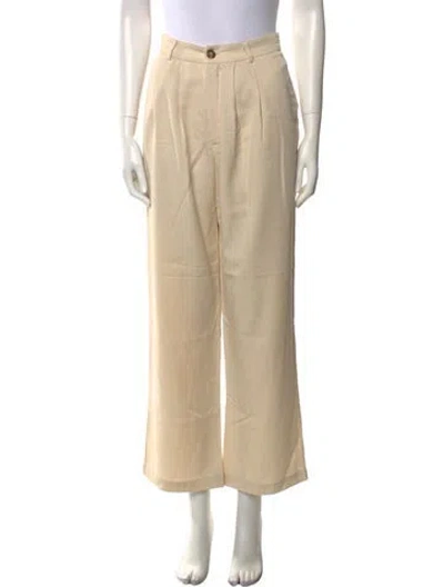 Pre-owned Reformation Wide Leg Pants In Neutral