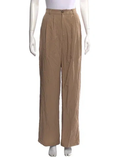 Pre-owned Reformation Wide Leg Pants In Neutral