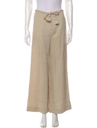 Pre-owned Reformation Wide Leg Pants In Neutral