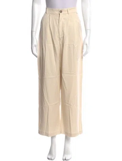 Pre-owned Reformation Wide Leg Pants In Neutral