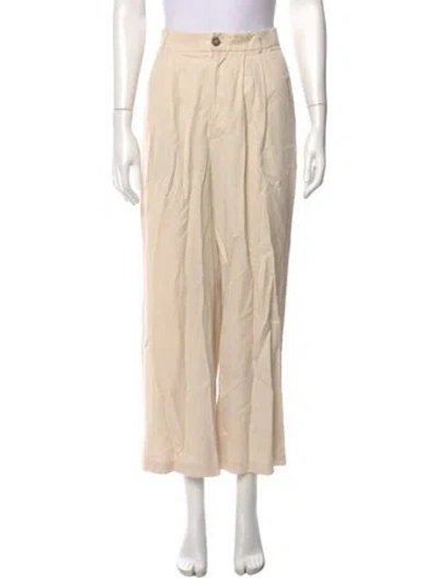 Pre-owned Reformation Wide Leg Pants In Neutral