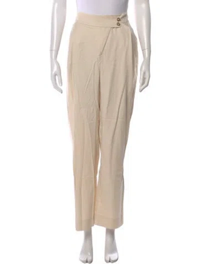 Pre-owned Reformation Wide Leg Pants In Neutral
