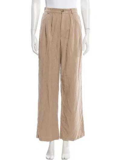 Pre-owned Reformation Wide Leg Pants In Neutral
