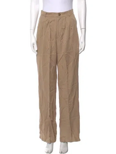 Pre-owned Reformation Wide Leg Pants In Neutral