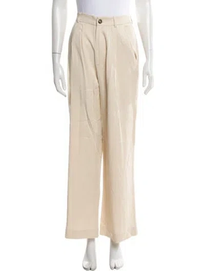 Pre-owned Reformation Wide Leg Pants In Neutral