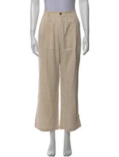 Pre-owned Reformation Wide Leg Pants In Neutral