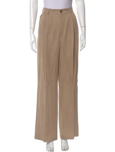 Pre-owned Reformation Wide Leg Pants In Neutral
