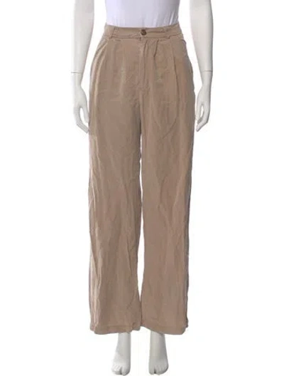 Pre-owned Reformation Wide Leg Pants In Neutral
