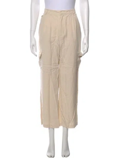 Pre-owned Reformation Wide Leg Pants In Neutral
