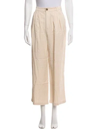 Pre-owned Reformation Wide Leg Pants In Neutral
