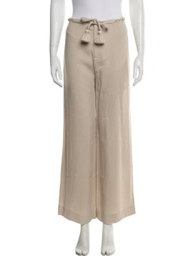 Pre-owned Reformation Wide Leg Pants In Neutral